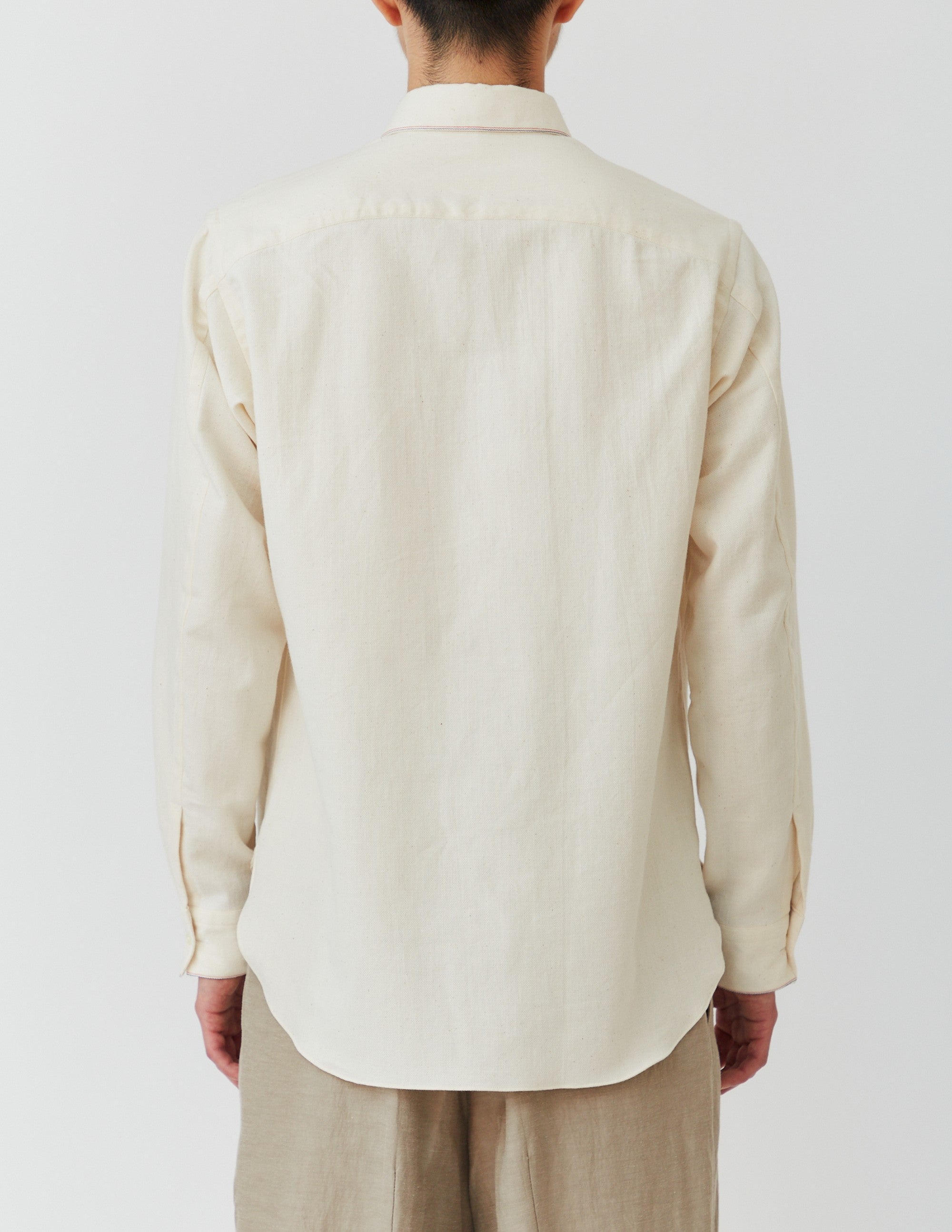 Short Point Collar Shirt blue/red selvedge