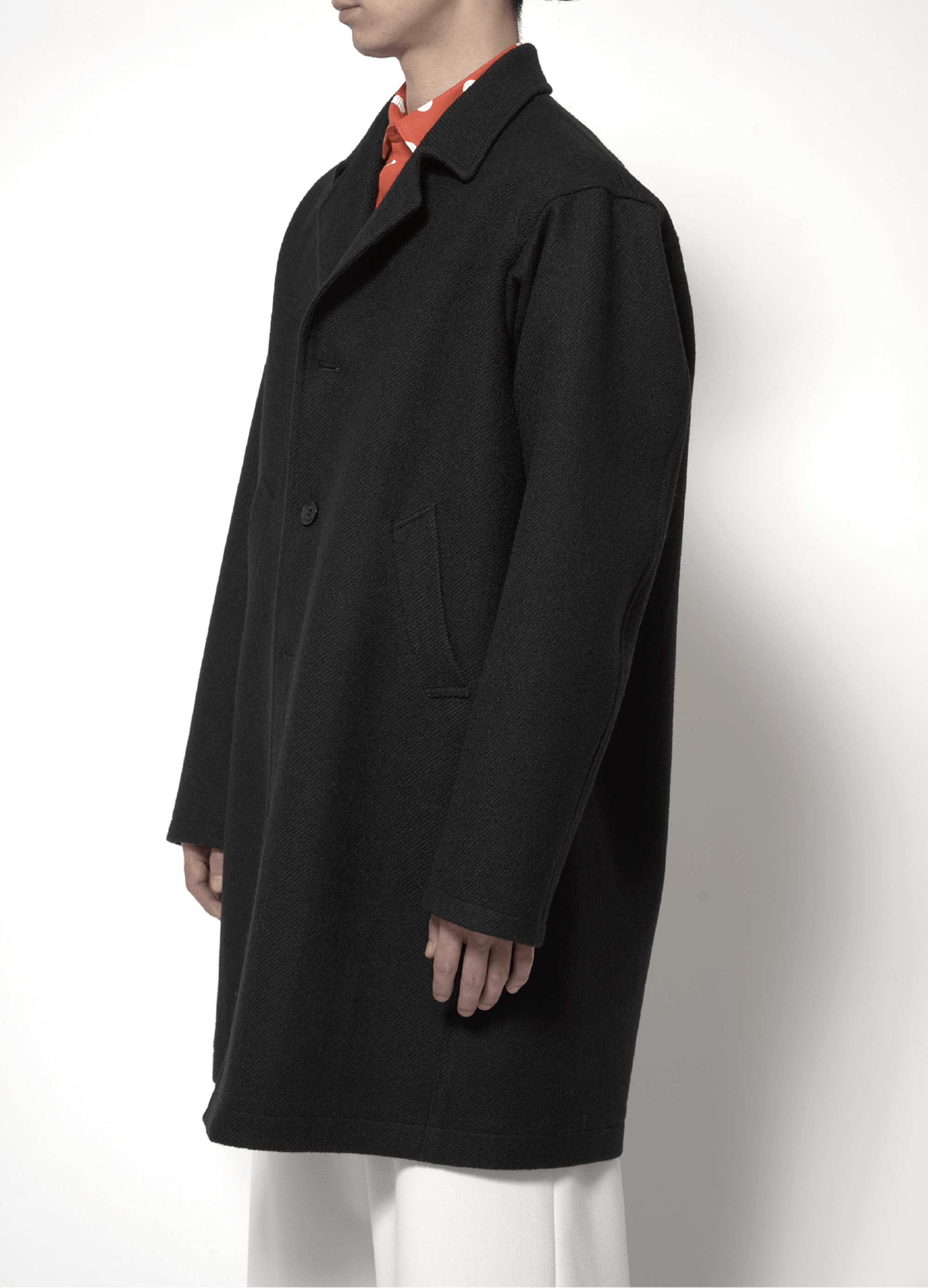 Bal-Collar Coat black tweed