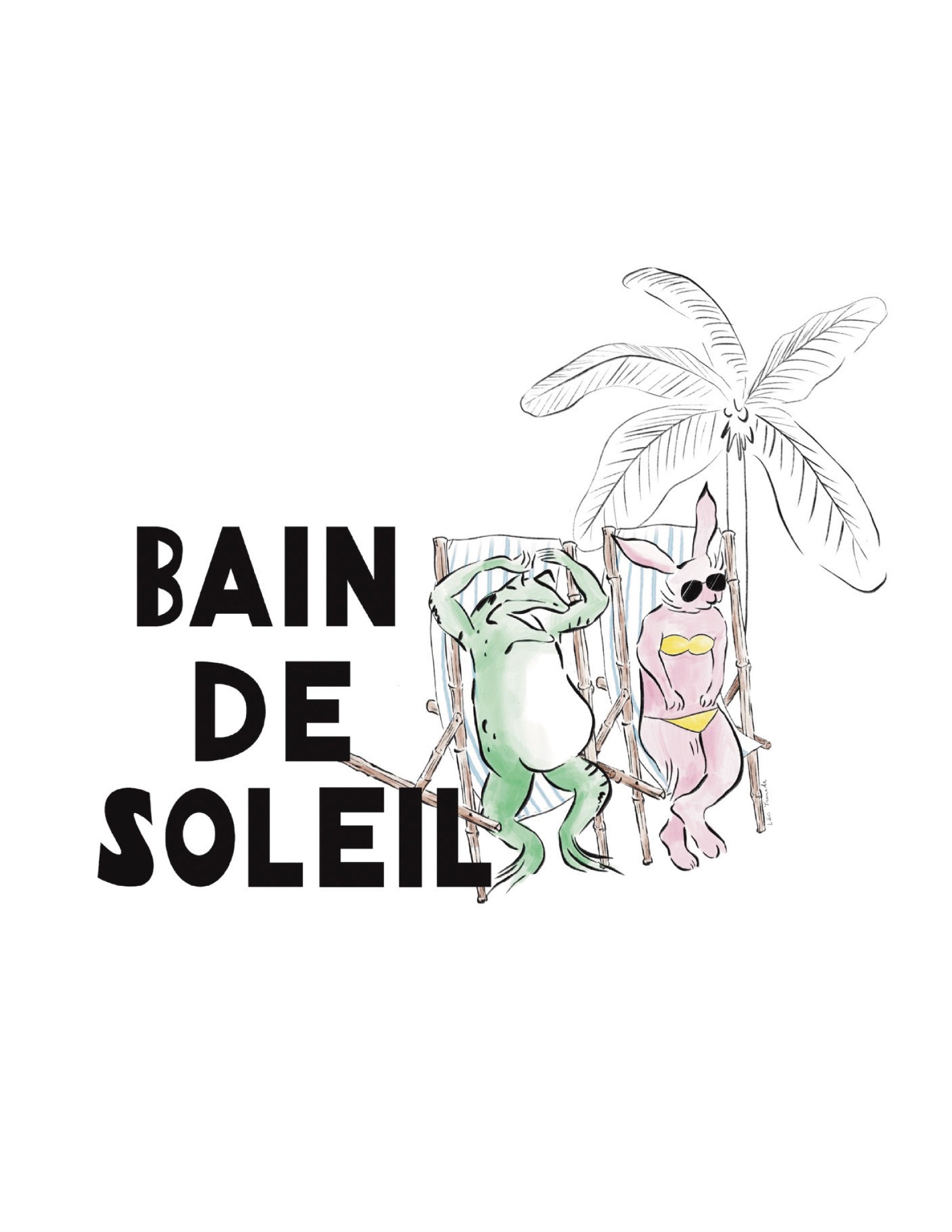 HALF-SLEEVE T-SHIRT Animal-Caricature BAIN DE SOLEIL print