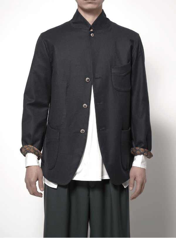 Single 4B Comfort Loosen Jacket dark navy