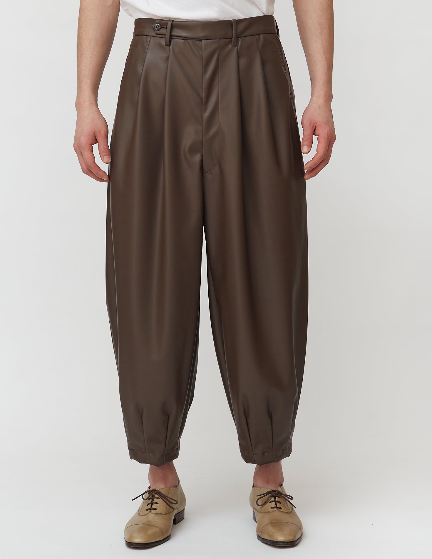 Harem Pants faux leather black/brown