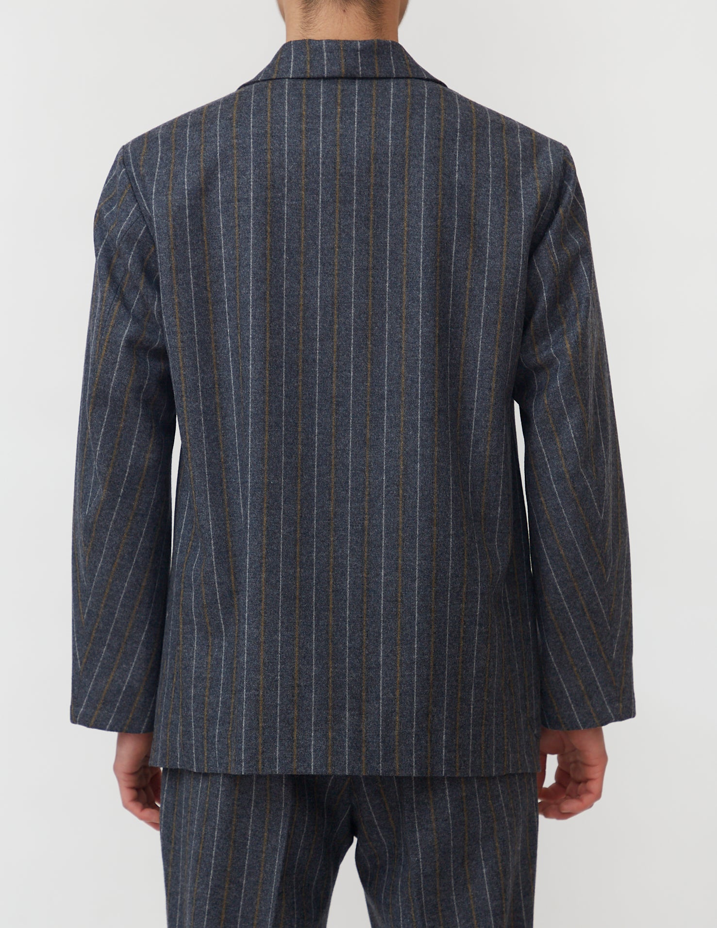 Comfort Loosen Jacket gray x yellow&white stripe 4B SINGLE / 4B DOUBLE